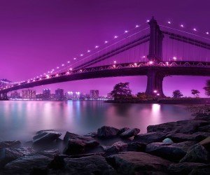 Brooklyn Bridge by night Wallpaper