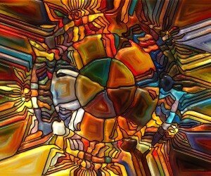 Psychedelic Stained Glass Wallpaper